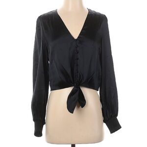 Cami NYC Black Button Down Silk Blouse